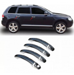 Edelstahl-Chrom-Omtec-Kurbelabdeckungen VW Touareg 2003-10 8-teiliges Set