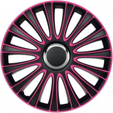 Le Mans Radkappen schwarz rosa 14-16" (4er-Set)