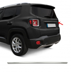 Edelstahlstreifen über dem hinteren Nummernschild Omtec Jeep Renegade