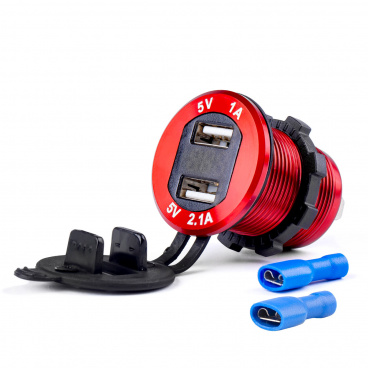 Ladegerät 2xUSB 12/24V MOD-11