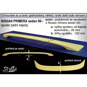 Heckspoiler für NISSAN PRIMERA SEDAN (96-98). Hauben