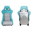 Sportstuhl SLIDE KS2 Premium Mint & Gestepptes Graues Velours Silber Glitzer