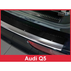Carbon-Abdeckung – Schwellenschutz für die hintere Stoßstange aus Edelstahl Audi Q5 2008+