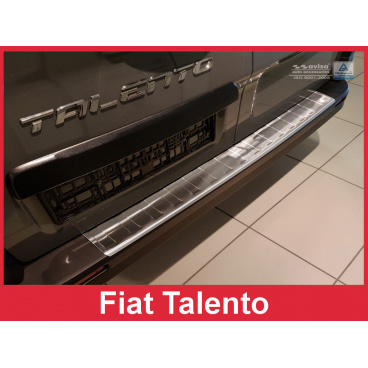 Edelstahlabdeckung - Schwellenschutz für die hintere Stoßstange Fiat Talento 2015-16