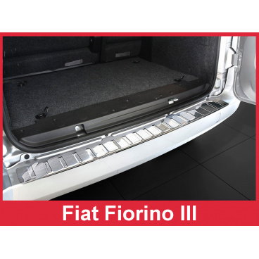 Edelstahlabdeckung - Schwellenschutz für die hintere Stoßstange Fiat Fiorino III 2007+