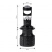 Satz LED-Lampen H7 mit eingebauter Linse und aktiver Kühlung 2-tlg