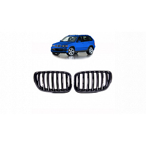 BMW X5 E53 Grill einzelne Lamellen Glänzend Schwarz BMW X5 E53 Grill einzelne Lamellen Glänzend Schwarz