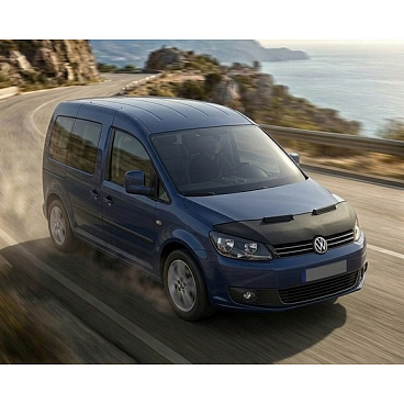 Motorhauben-Bra für den vorderen Teil, schwarz, VW Caddy Facelift 2010–15