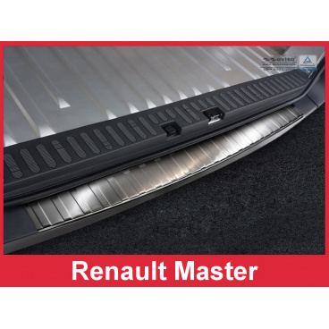 Edelstahlabdeckung - Schwellenschutz für die hintere Stoßstange Renault Master 2014-16 Edelstahlabdeckung - Schwellenschutz für die hintere Stoßstange Renault Master 2014-16