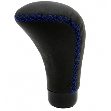 Schalthebelgriff schwarz/blaue Nähte