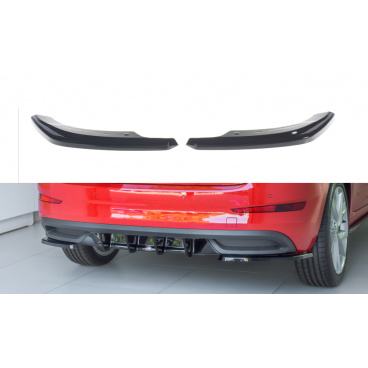 Seitendiffusoren unter der hinteren Stoßstange für Škoda Scala, Maxton Design (glänzend schwarzer ABS-Kunststoff)