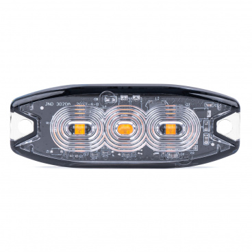 Warnleuchte orange 3x3W LED R65 R10 12/24V IP67