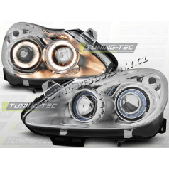 OPEL CORSA D 2006- FRONTKLARLEUCHTEN ANGEL EYES CHROM