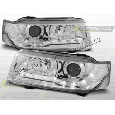 VW PASSAT B4 1993-97 FRONT CLEAR LIGHTS DAYLIGHT LED CHROME