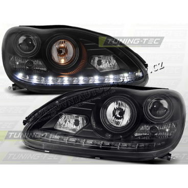 MERCEDES W 220 S-KLASSE 1998–05 FRONT CLEAR LIGHTS DAYLIGHT LED CHROME