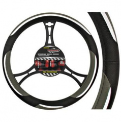 Lenkradbezug - Turbo schwarz/grau/silber 37-39 cm