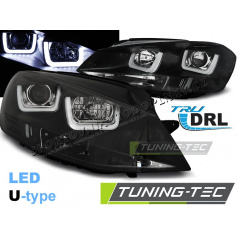 VW Golf 7 11.2012 – Klare Vorderlichter U-Type schwarz