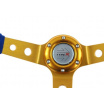 Sportlenkrad WRC Rallye blau/goldene Mitte 350 mm