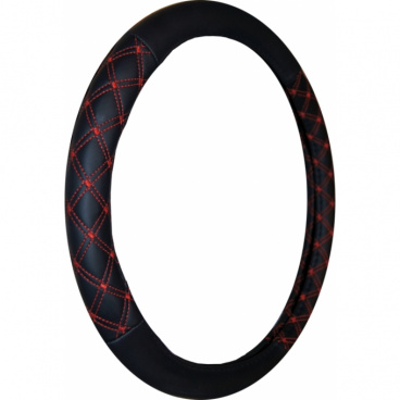 Lenkradhülle - rote Naht 37-39 cm