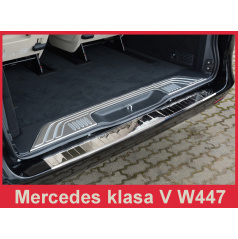 Edelstahlabdeckung zum Schutz der Schwelle der hinteren Stoßstange Mercedes V W447 Vito III 2014+
