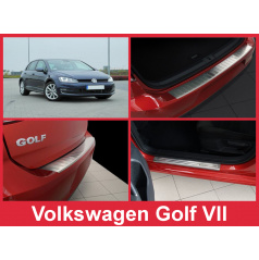Edelstahl-Abdeckungsset-Heckstoßstangenschutz+Türschwellenschutzleisten VW Golf VII 2012-16