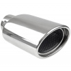 Sportliches Edelstahl-Auspuffrohr oval 120x68 mm