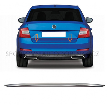Edelstahl-Kofferraumkantenverkleidung Skoda Octavia III 2013-20 Limousine Edelstahl-Kofferraumkantenverkleidung Skoda Octavia III 2013-20 Limousine