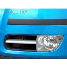 Nebelscheinwerferleisten (quadratisch) - ABS silber matt, Roomster / Fabia II