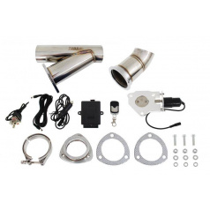 Elektrische Abgasklappe, Komplettset mit 70 mm Rohr