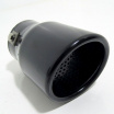 Sportauspuffblende aus Edelstahl schwarz 76 mm