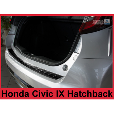 Edelstahlabdeckung - Schwellenschutz für die hintere Stoßstange Honda Civic 9 htb 2014-16