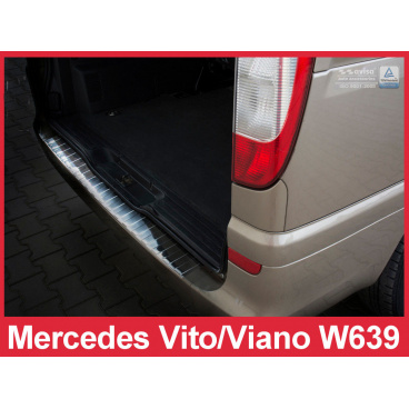 Edelstahl-Heckstoßstangenschwellerabdeckung Mercedes Vito, Viano W639 2003-14