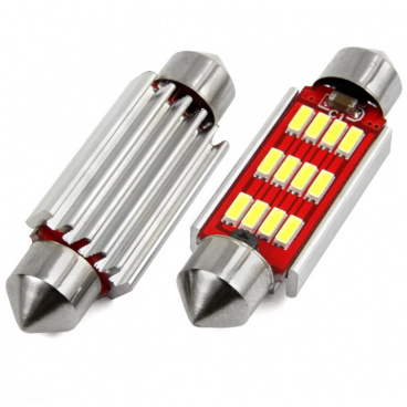 Sulfitlampen VERTEX CANBUS 12 SMD 4014 Soffitte 41 mm Weiß 12 V/24 V