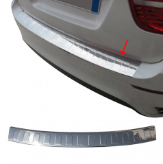 Edelstahl-Heckstoßstangen-Ladekantenabdeckung Omtec BMW X6 poliert