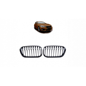 BMW 1 F20 F21 Facelift Gitter Einzelne Lamellen Matt Schwarz