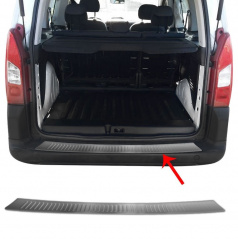 Heckstoßstange aus Edelstahl P. Partner II,, C. Berlingo 2008-18