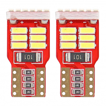 Standlichtbirnen T10 18 SMD LED weiß 6000K CAN BUS (mit Widerstand) - 2 Stk