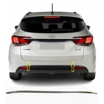 Edelstahlblech der Unterkante des Kofferraums Hyundai i40 Kombi 2012-19 Edelstahlblech der Unterkante des Kofferraums Hyundai i40 Kombi 2012-19