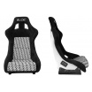 Sportsitz SLIDE KS2 Premium Schwarz & Logo Muster Velours Weiß Glitter