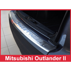 Edelstahlabdeckung - Schwellenschutz für die hintere Stoßstange Mitsubishi Outlander II 2006-12
