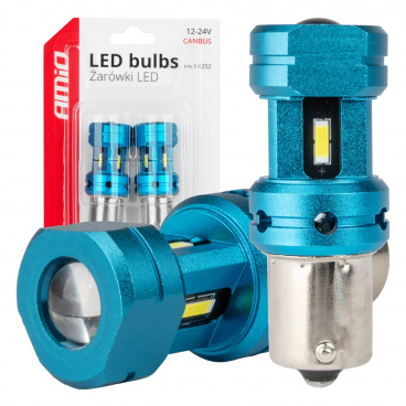 CANBUS LED-Glühbirnen 1156 BA15S P21W R10W R5W 4SMD 1860 Weiß 12V 24V AMiO-04252 CANBUS LED-Glühbirnen 1156 BA15S P21W R10W R5W 4SMD 1860 Weiß 12V 24V AMiO-04252