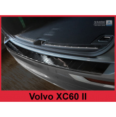 Edelstahlabdeckung – schwarzer Schwellenschutz für die hintere Stoßstange Volvo XC60 II 2017+