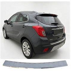 Polierte Edelstahl-Abdeckung der oberen Kante des hinteren Stoßfängers Opel Mokka 2012-19, Ch. Trax