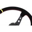 Sportlenkrad WRC schwarzes Wildleder 350 mm (rote Naht)