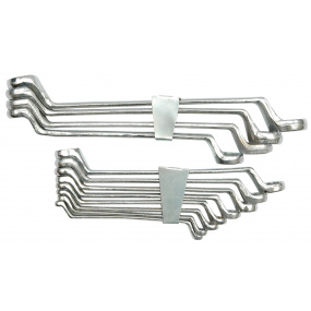 Satz mit 12 Ringschlüsseln 6 - 32 mm, gebogener Clip