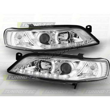 OPEL VECTRA B 1999-02 KLARES FRONTLICHT, TAGESLICHT, LED, CHROM OPEL VECTRA B 1999-02 KLARES FRONTLICHT, TAGESLICHT, LED, CHROM