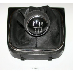 Kompletter Schalthebel VW Golf VI 6 st. inklusive Chromrahmen und Aluminiumplakette