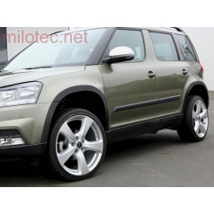 Kotflügelkanten, ABS schwarz metallic – Škoda Yeti Facelift Outdoor