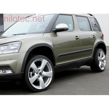 Kotflügelkanten, ABS schwarz metallic – Škoda Yeti Facelift Outdoor Kotflügelkanten, ABS schwarz metallic – Škoda Yeti Facelift Outdoor