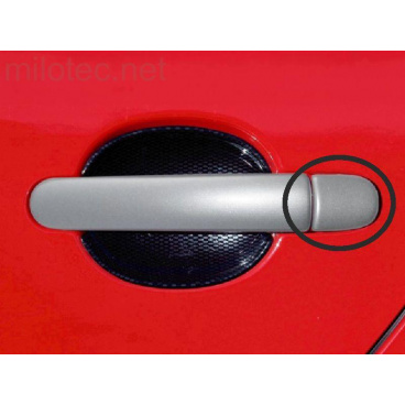 Griffabdeckungen klein, ABS silber matt, 4x ohne Schlossloch